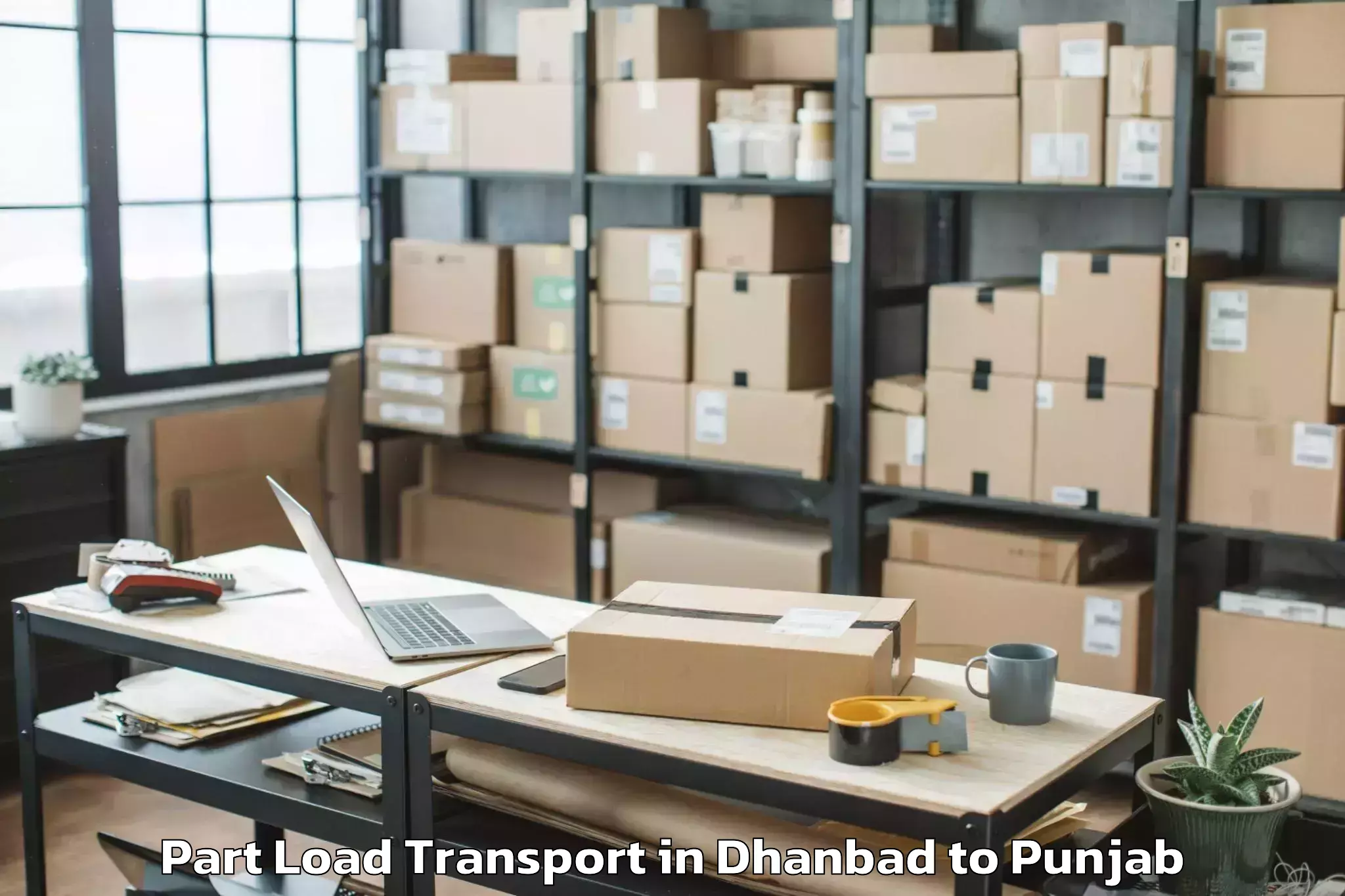 Book Dhanbad to Sunam Part Load Transport Online